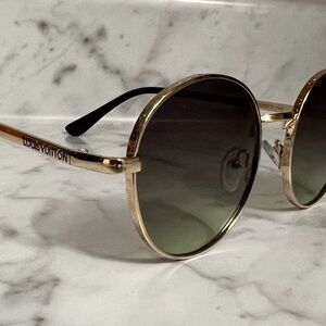 Louis Vuitton Gold Frame Sunglasses with Black Accents